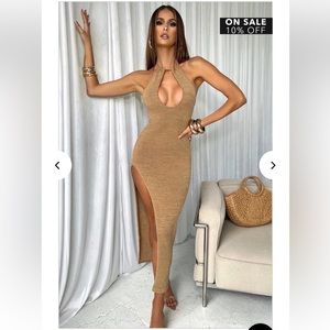 BabyBoo Fashion - Isla Beige Maxi Dress